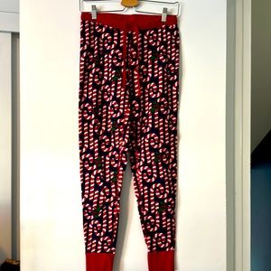 Hanna Andersson candy cane pattern long john bottoms size M.